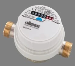 Allmess Aufputzwasserzähler 6EKB1580B40NBA EVK 3/80V, Q3 2,5, DN 15, 80mm, TU6+m