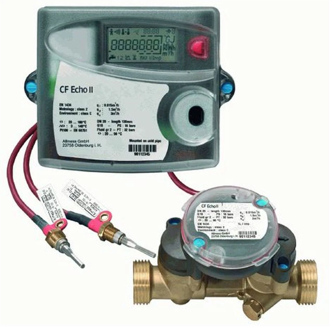 Allmess CF Echo II UItraschall-Kompaktwärmezähler 612671005065 6-260 -D, Qp 6, DN 32, 260 Mm, G 1 1/2 1 Allmess CF Echo II UItraschall-Kompaktwärmezähler 612671005065 6-260 -D, Qp 6, DN 32, 260 Mm, G 1 1/2