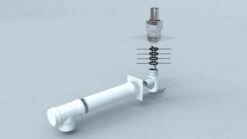 Bertrams Polyline LAS Standardbausatz 2 41STB80-2 DN 80/125, Schachtmontage, Mündung VA