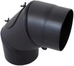 Bertrams ST-Pu Segmentbogen 08SBV-RV-160L Ø 160 Mm, 3-tlg, Frei Verstellbar 0-90°, Pulverbeschichtet, Schwarz