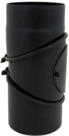 Bertrams ST-Pu Segmentbogen 08SBV-RV-200L Ø 200 Mm, 3-tlg, Frei Verstellbar 0-90°, Pulverbeschichtet, Schwarz