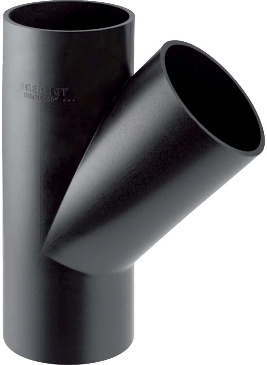 Geberit Pe Abzweig 361109161 DN 50/40, 45Grad, PE-HD 1 Geberit Pe Abzweig 361109161 DN 50/40, 45Grad, PE-HD