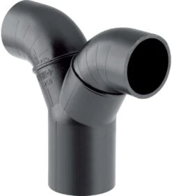 Geberit Pe Doppelanschlussbogen 363472161 DN 56/50, 90Grad, PE-HD, Für Manschette