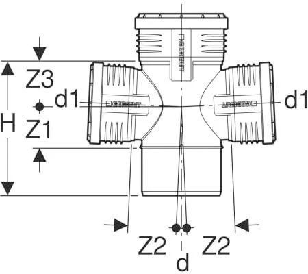 Geberit Silent PP Abzweig 390665141 DN 125/110/110, 87,5Grad, 2-fach 3 Geberit Silent PP Abzweig 390665141 DN 125/110/110, 87,5Grad, 2-fach – Bild 3