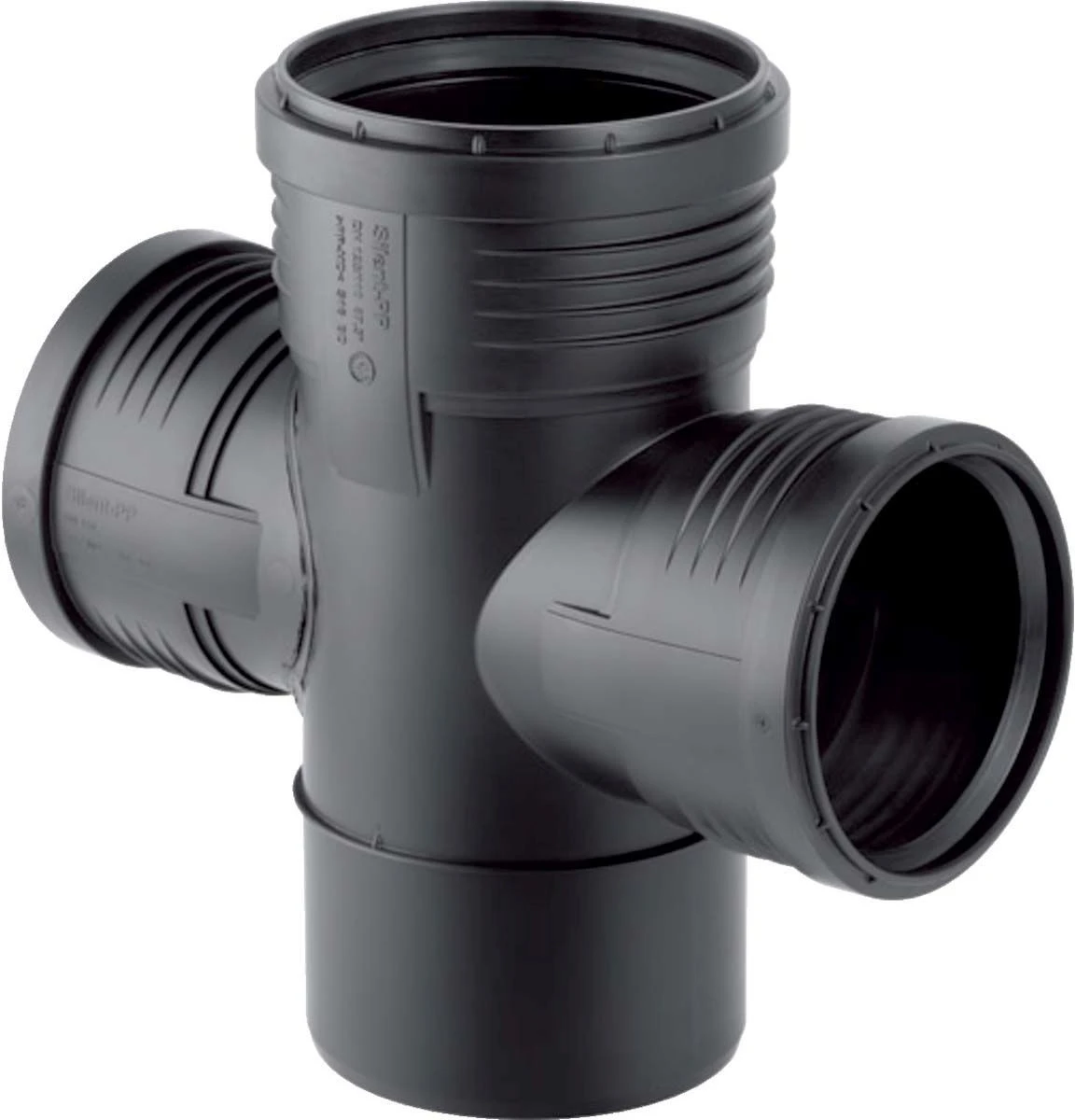 Geberit Silent PP Abzweig 390665141 DN 125/110/110, 87,5Grad, 2-fach 1 Geberit Silent PP Abzweig 390665141 DN 125/110/110, 87,5Grad, 2-fach