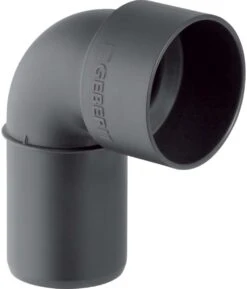 Geberit Silent PP Anschlussbogen 390283141 DN 50, 50/46 Mm, 90Grad, Schalloptimiert, Mit Schutzdeckel