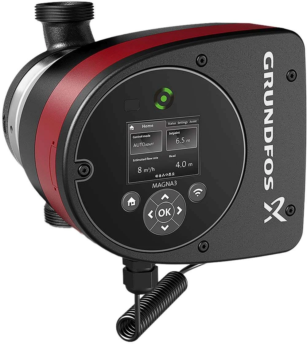 Grundfos Heizungsumwälzpumpe MAGNA 3, 98609708 32-120, EEI <= 0,19, PN 10, Baulänge 180 Mm 1 Grundfos Heizungsumwälzpumpe MAGNA 3, 98609708 32-120, EEI <= 0,19, PN 10, Baulänge 180 Mm