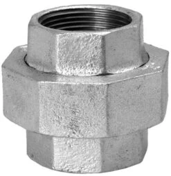 Hermann Schmidt Temperguss 330 Verschraubung 13330025 DN 25, 1", Flach Dichtend, IG/IG, Verzinkt