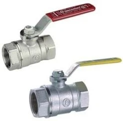 Opal Kugelhahn R250X010 Messing Verchromt, 3", Schwermodell, Hebelgriff