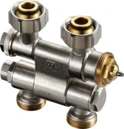 Oventrop Anschlussarmatur 1184025 G 3/4 ÜMxG 3/4 AG, Ein-/Zweirohrarmatur