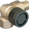 Oventrop Baureihe A Thermostatventil 1181392 DN 15, Winkeleck, Links, Messing Vernickelt