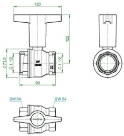Oventrop Kugelhahn Optibal Knebelgriff 1077112 DN40, 1 1/2" Innengewinde, PN16, Messing -Werkzeug Angebote Oventrop Kugelhahn Optibal Knebelgriff 1077112 DN40 1 1 2 Innengewinde PN16 Messing 2