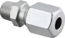 Oventrop Ofix-Oil Gerade-Verschraubung 2083060 R 3/8x6mm, Stahl, Verzinkt