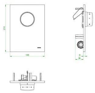 Oventrop Unibox Abdeckung 1022779 Weiß, Mit Thermostat 2 Oventrop Unibox Abdeckung 1022779 Weiß, Mit Thermostat – Bild 2