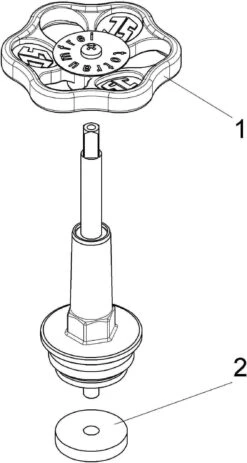 Schlösser Freistromventil-Oberteil 0018161500001 DN 15, G 1/2, Messing, Steigende Spindel -Werkzeug Angebote Schloesser Freistromventil Oberteil 0018161500001 DN 15 G 1 2 Messing steigende Spindel 2