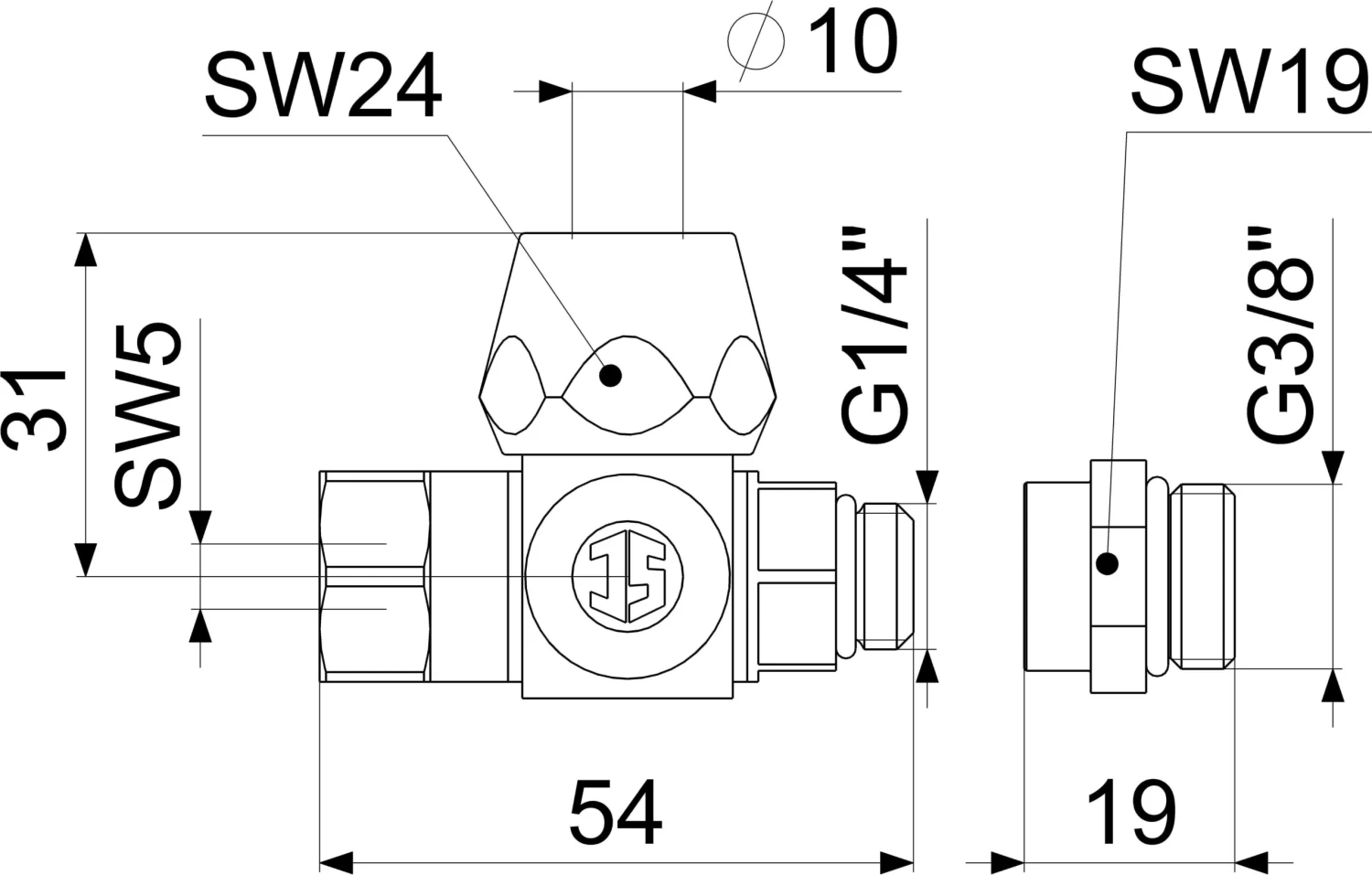 Schlösser Probenahmeventil 0081320800001 Rohr Edelstahl Mit Adapter 3/8", Messing, 1/4" 2 Schlösser Probenahmeventil 0081320800001 Rohr Edelstahl Mit Adapter 3/8", Messing, 1/4" – Bild 2