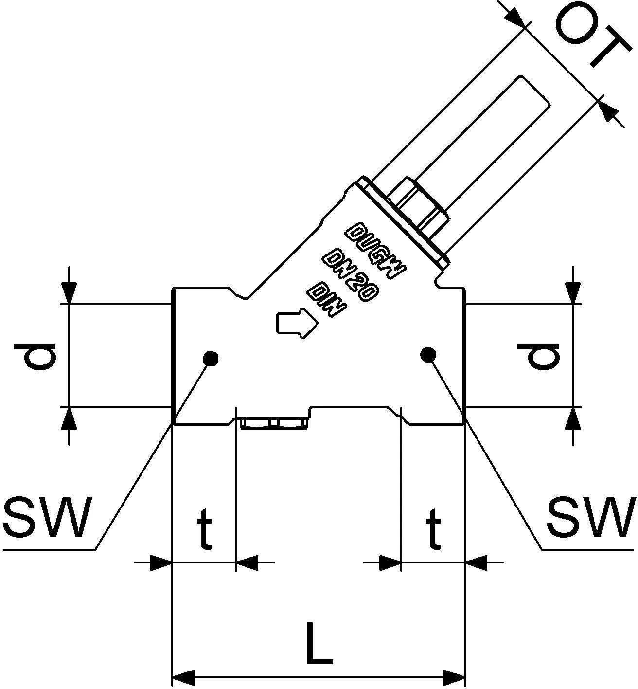 Schlösser Rückflussverhinderer 0013252000001 DN 20, Rp 3/4, Ohne Entleerung 2 Schlösser Rückflussverhinderer 0013252000001 DN 20, Rp 3/4, Ohne Entleerung – Bild 2