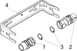 Schlösser Wasserzähler-Bügel 0022502500001 1" Qn 2,5, Starr, Waagerecht, Edelstahl, Verschraubungen -Werkzeug Angebote Schloesser Wasserzaehler Buegel 0022502500001 1 Qn 25 starr waagerecht Edelstahl Verschraubungen 2