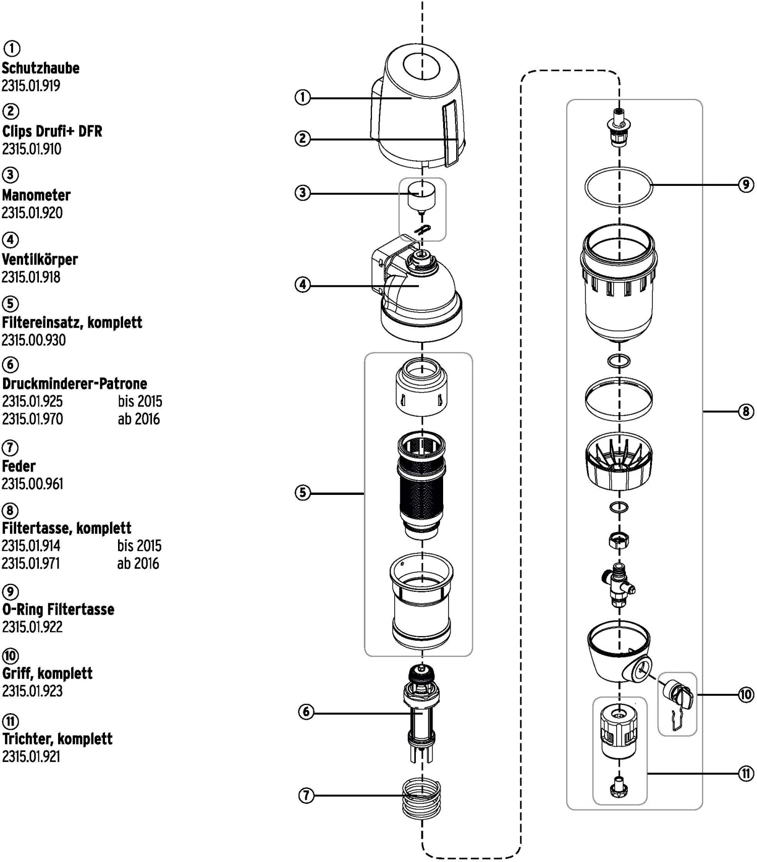 Syr Drufi DFR Rückspülfilter 231500080 Mit Druckminderer, Manometer Und Ablauftrichter 3 Syr Drufi DFR Rückspülfilter 231500080 Mit Druckminderer, Manometer Und Ablauftrichter – Bild 3