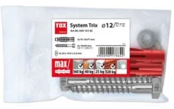 TOX Montagesatz System Trix 04510142 10x80, TRI-Dübel 12/71