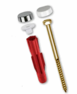 TOX Stand-WC-Befestigung 04510152 E 8/40 Weiss Und Chrom Je Satz