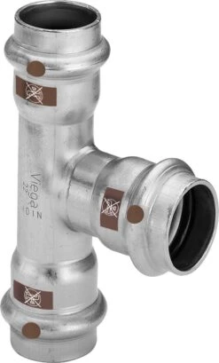 Viega Temponox T-Stück 810269 15 X 22 X 15 Mm, Stahl, Nicht Rostend, Mit SC-Contur