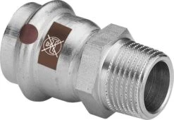 Viega Temponox Übergangsstück 811525 18 Mm X R 3/4, Stahl, Nicht Rostend, R-Gewinde, SC-Contur