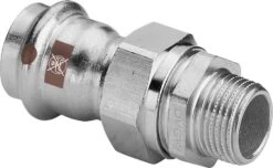 Viega Temponox Verschraubung 812089 22 Mm X R 3/4, Stahl, Nicht Rostend, R-Gewinde, SC-Contur