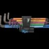 Wera Winkelschlüsselsatz 05022210001 950/9 Hex-Plus Multicolour HF1, Metrisch, BlackLaser, Mit Haltefunktion, 9-teilig