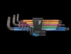 Wera Winkelschlüsselsatz 05022210001 950/9 Hex-Plus Multicolour HF1, Metrisch, BlackLaser, Mit Haltefunktion, 9-teilig